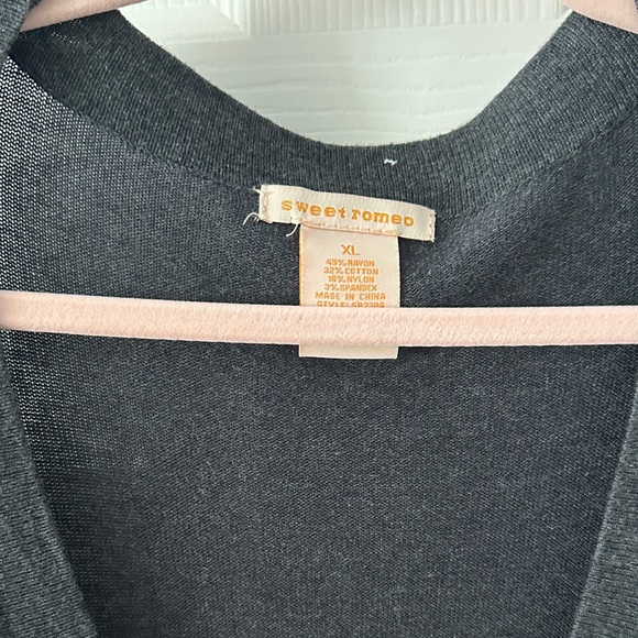 Sweet Romeo Charcoal Button-Up Cardigan - Picture 2 of 4